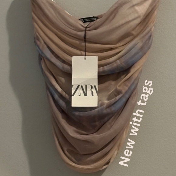 Zara Renaissance Ruched Strapless Tube Top - Picture 3 of 3
